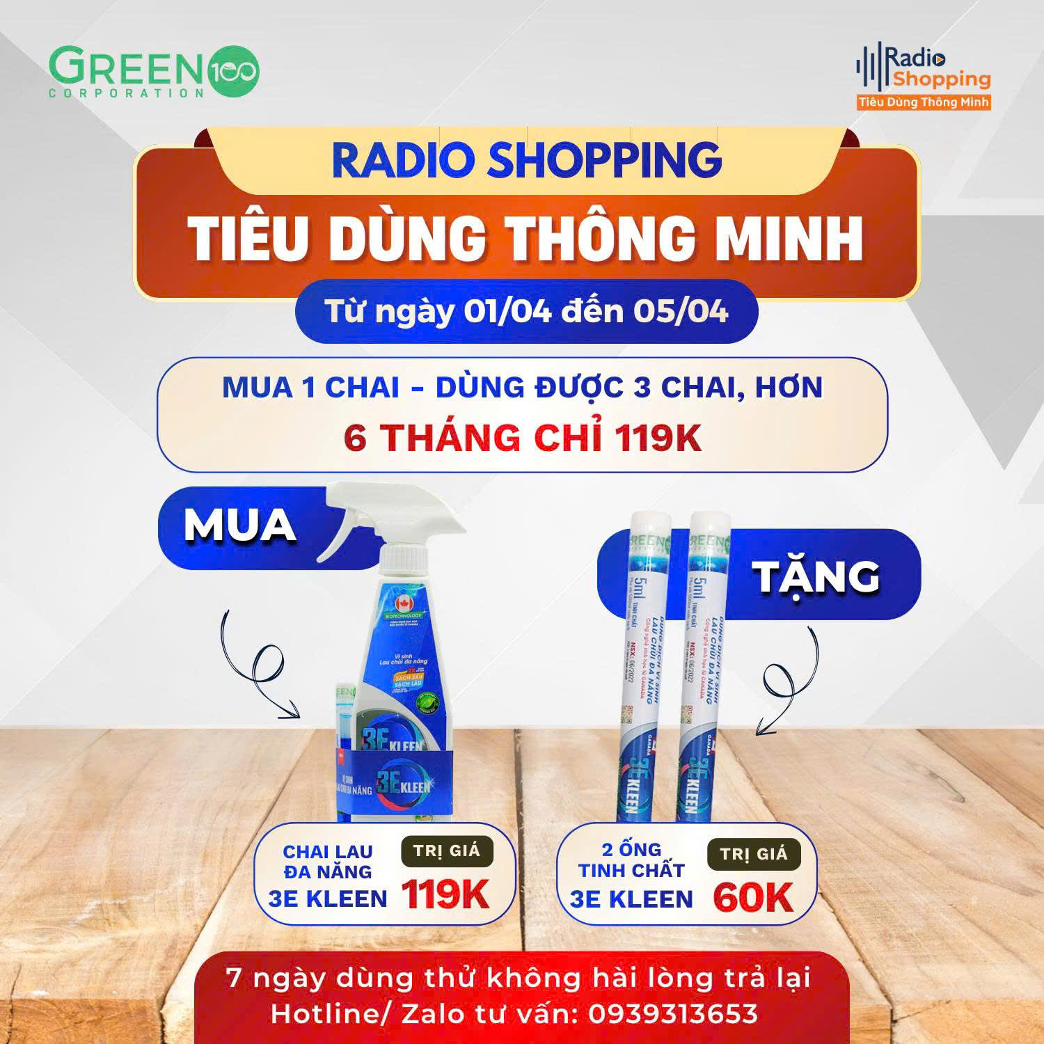 Chai xịt đa năng 3E KLEEN lau chùi đa năng [bộ 1 chai 500ml - 1 ống 5ml]